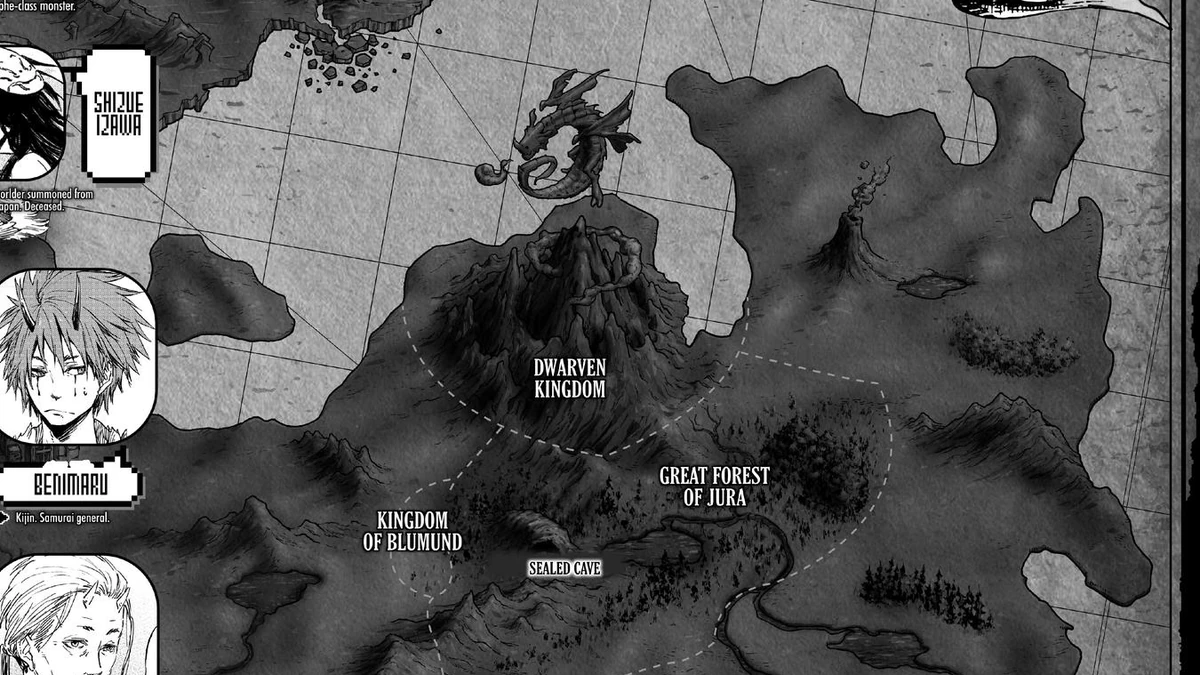 Map of Jura Forest, Blumund, and the Dwarven Kingdom